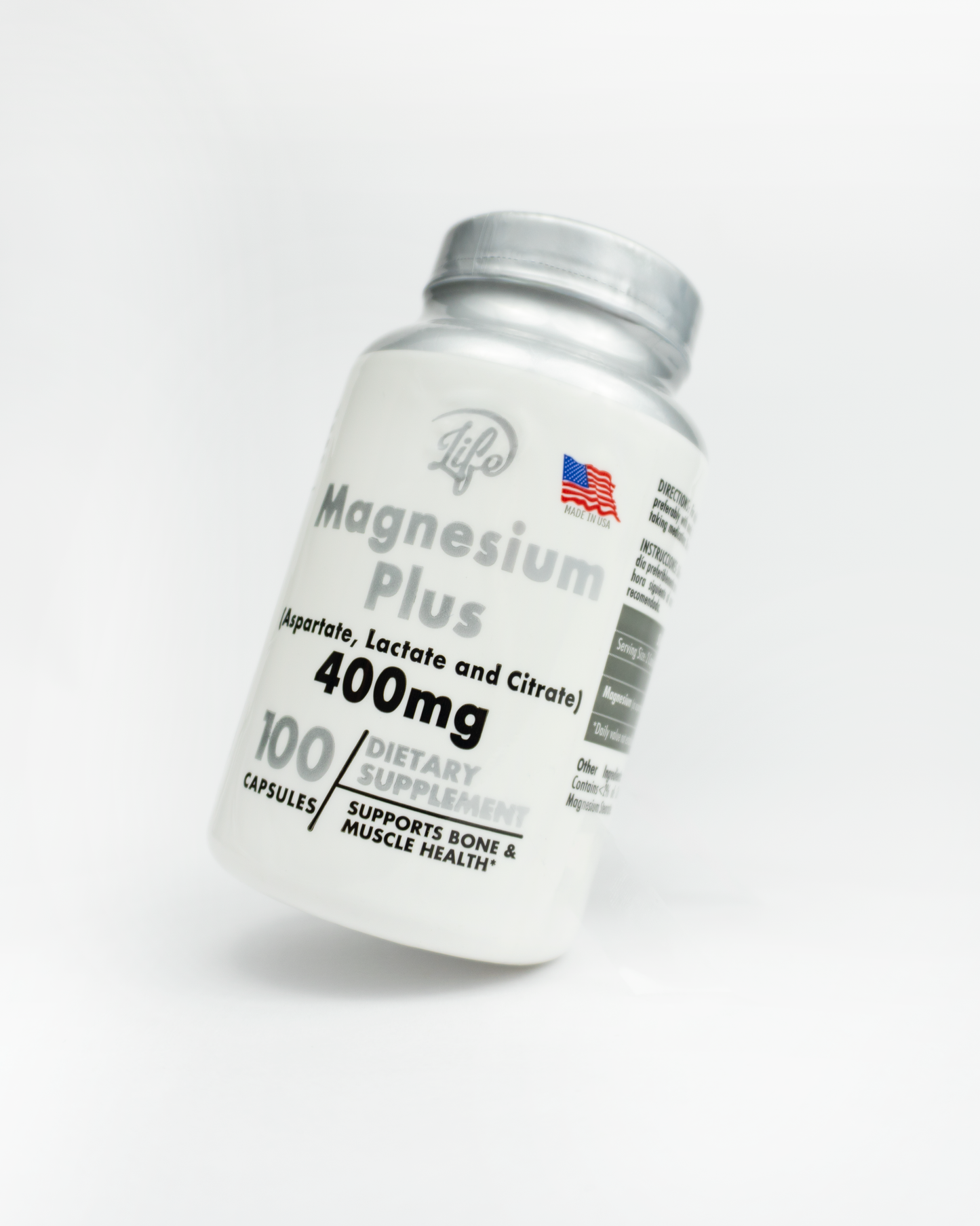 Magnesium Plus 400mg (Aspartate, Lactate & Citrate) – 100 cápsulas
